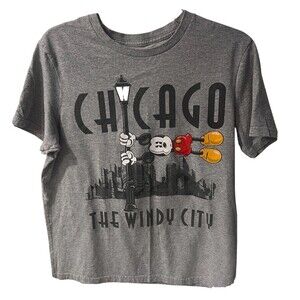 Disney Chicago t-shirt Womens Sz S the Windy City Mickey Mouse casual streetwear